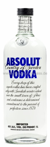 Foto Absolut Vodka Imported Karton 6 x 1 l Glas