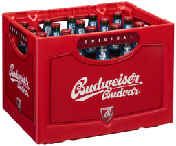 Foto Budweiser Budvar Alkoholfrei Kasten 20 x 0,5 l Glas Mehrweg