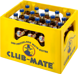 Foto Club-Mate Ice Tea Kraftstoff Kasten 20 x 0,5 l Glas Mehrweg