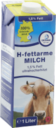 Foto Grohage haltbare fettarme Milch 1,5% Fett 1 l Tetra-Pack