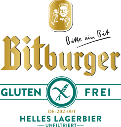 Logo Bitburger Helles Lagerbier glutenfrei