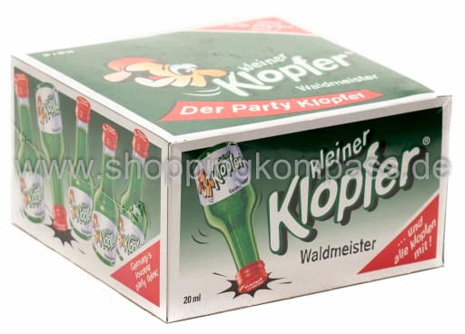 Foto Kleiner Klopfer Waldmeister Vodka Karton 25 x 20 ml