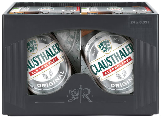 Foto Clausthaler Classic alkoholfrei Kasten 4 x 6 x 0,33 l Glas Mehrweg