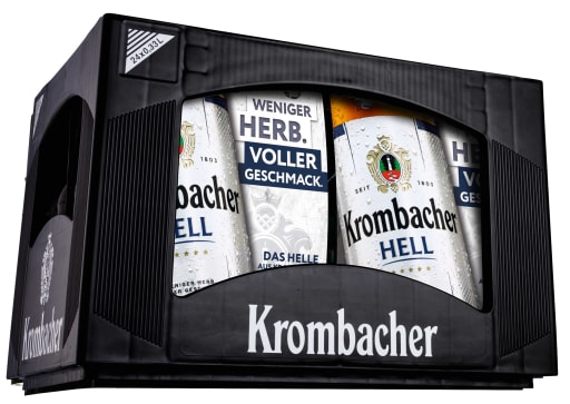 Foto Krombacher Hell Kasten 4 x 6 x 0,33 l Glas Mehrweg