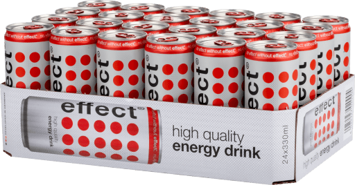 Foto Effect Energy Drink Karton 24 x 0,33 l Dose Einweg