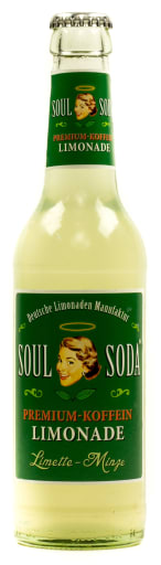 Foto Soul Soda Premium koffein Limonade Limette Minze 0,33 l Glas Mehrweg