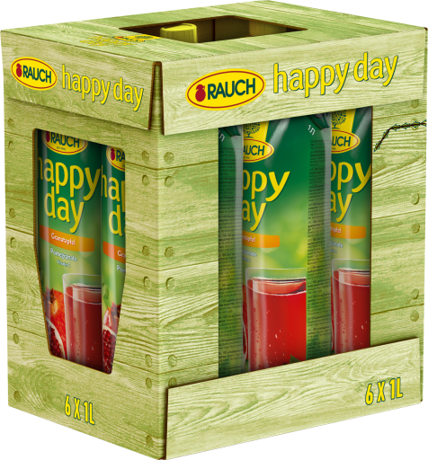 Foto Happy Day Granatapfel Nektar Karton 6 x 1 l Tetra-Pack