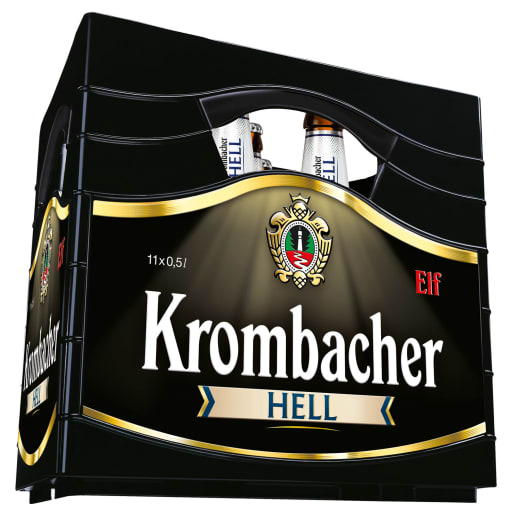 Foto Krombacher Hell Kasten 11 x 0,5 l Glas Mehrweg