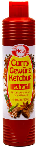 Foto Hela Curry Gewürz Ketchup scharf 800 ml Tube