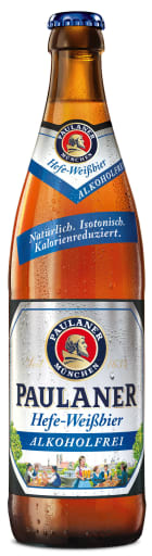 Foto Paulaner Hefe Weißbier alkoholfrei 0,5 l Glas Mehrweg