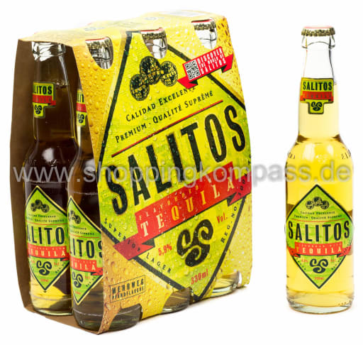 Foto Salitos Tequila 6 x 0,33 l Glas Mehrweg