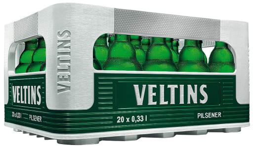 Foto Veltins Pils Design ohne Etikett Steini Kasten 20 x 0,33 l Glas Mehrweg