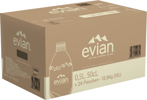 Miniaturansicht 0 Evian Mineralwasser Naturelle Karton 24 x 0,5 l PET Einweg