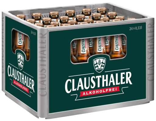 Foto Clausthaler Extra Herb alkoholfrei Kasten 24 x 0,33 l Glas Mehrweg