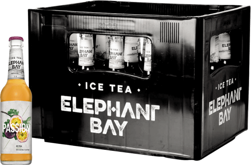 Foto Elephant Bay Ice Tea Passionfruit Kasten 20 x 0,33 l Glas Mehrweg
