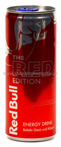 Foto Red Bull The Red Edition Cranberry 0,25 l Dose Einweg
