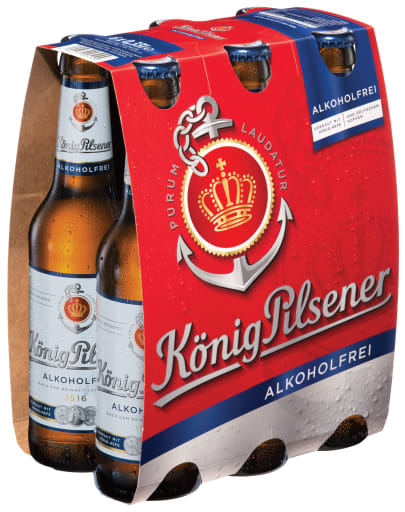 Foto König Pilsener alkoholfrei 6 x 0,33 l Glas Mehrweg