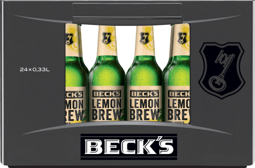 Foto Becks Lemon Brew Kasten 24 x 0,33 l Glas Mehrweg
