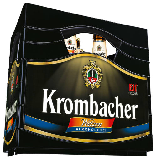 Foto Krombacher Weizen alkoholfrei Kasten 11 x 0,5 l Glas Mehrweg