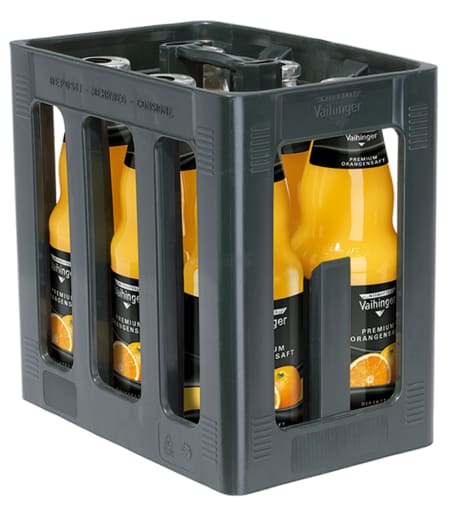 Foto Niehoffs Vaihinger Premium Orangensaft Direktsaft Kasten 6 x 1 l Glas Mehrweg