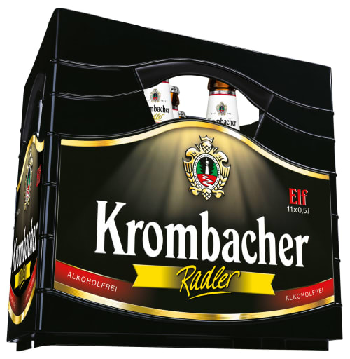 Foto Krombacher Radler alkoholfrei Kasten 11 x 0,5 l Glas Mehrweg