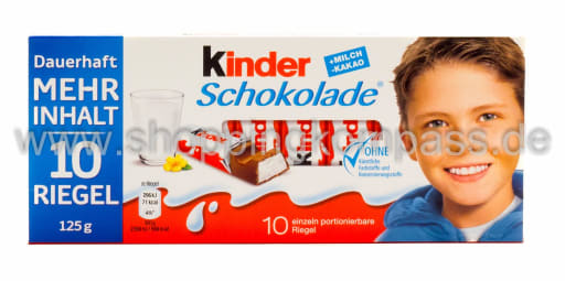 Foto Kinder Schokolade 10 Riegel 125 g