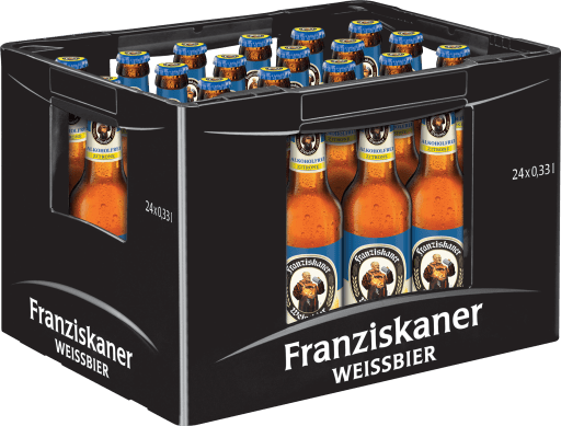 Foto Franziskaner Weissbier Alkoholfrei Zitrone Kasten 24 x 0,33 l Glas Mehrweg