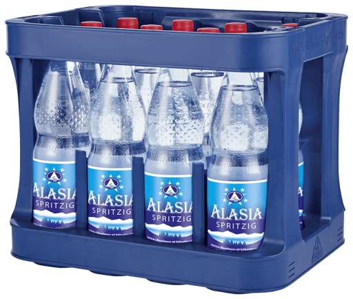 Miniaturansicht 0 Alasia Mineralwasser Spritzig Kasten 12 x 1 l PET Mehrweg