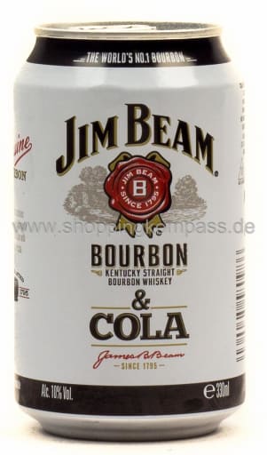 Foto Jim Beam Bourbon Whiskey & Cola 0,33 l Dose Einweg