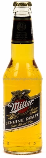 Foto Miller Genuine Draft Bier 0,33 l Glas Mehrweg