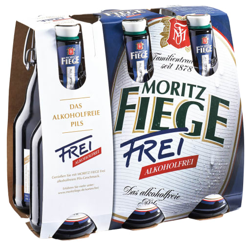 Foto Moritz Fiege Frei alkoholfrei Bügel Kasten 3 x 6 x 0,33 l Glas Mehrweg