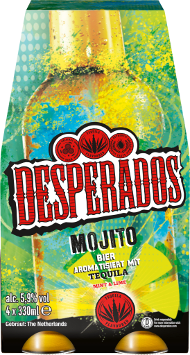 Foto Desperados Mojito Tequila 4 x 0,33 l Glas Mehrweg