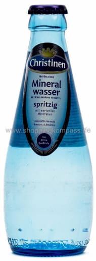 Foto Christinen Mineralwasser Spritzig Gastro 0,25 l Glas Mehrweg