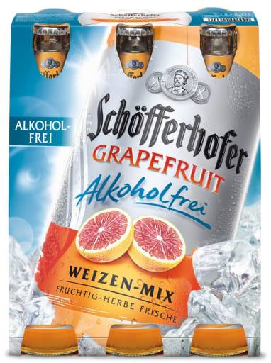 Foto Schöfferhofer Grapefruit alkoholfrei 6 x 0,33 l Glas Mehrweg