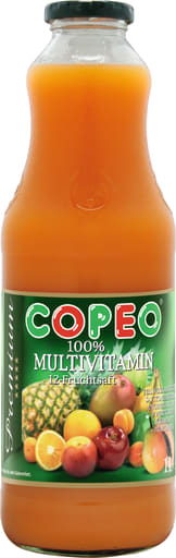 Foto Copeo Multivitamin 12-Fruchtsaft 100% 1 l Glas Mehrweg