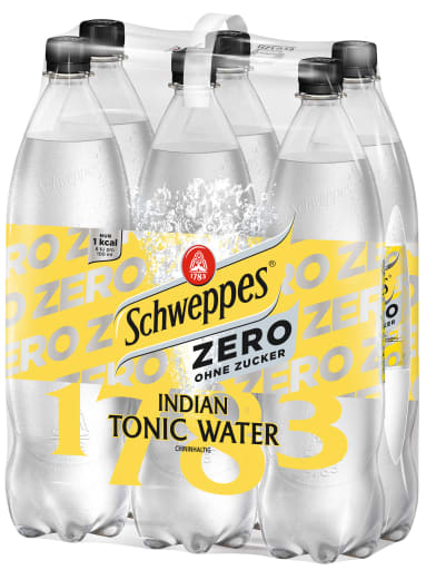 Foto Schweppes Indian Tonic Water Zero 6 x 1,25 l PET Einweg
