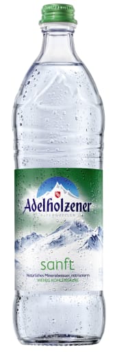 Foto Adelholzener Mineralwasser Sanft 0,75 l Glas Mehrweg