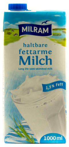 Foto Milram haltbare fettarme Milch 1,5% Fett 1 l Tetra-Pack