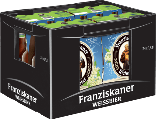 Foto Franziskaner Weissbier Holunder Alkoholfrei Kasten 4 x 6 x 0,33 l Glas Mehrweg