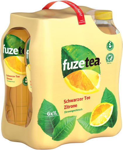 Foto Fuze Tea Schwarzer Tee Zitrone 6 x 1 l PET Einweg