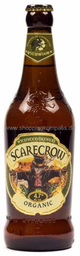 Foto Wychwood Brewery Scarecrow Organic Golden Pale Ale 0,5 l Glas Einweg