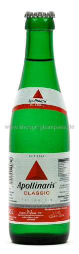 Foto Apollinaris Mineralwasser Classic 0,25 l Glas Mehrweg