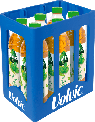 Foto Volvic Grüner Tee Minz-Geschmack Kasten 6 x 1,5 l PET Einweg