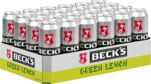 Foto Becks Green Lemon Karton 24 x 0,5 l Dose Einweg