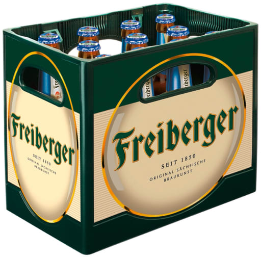 Foto Freiberger 0,0% Alkoholfrei Kasten 11 x 0,5 l Glas Mehrweg