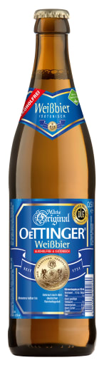 Foto Oettinger Weissbier alkoholfrei 0,5 l Glas Mehrweg
