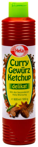 Foto Hela Curry Gewürzig Ketchup delikat 800 ml Tube
