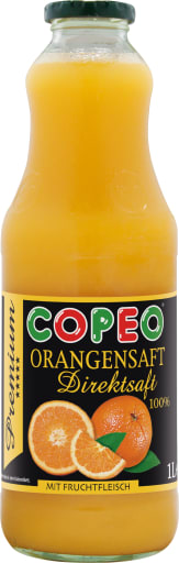 Foto Copeo Orangensaft Direktsaft Kasten 6 x 1 l Glas Mehrweg