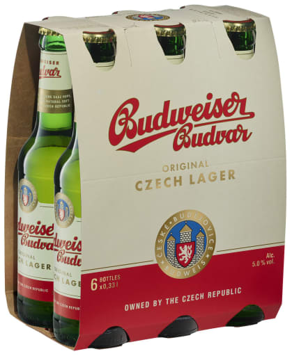Foto Budweiser Budvar B:Original 6 x 0,33 l Glas Mehrweg