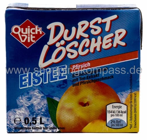 Foto Quick Vit Durstlöscher Eistee Pfirsich 0,5 l Tetra-Pack